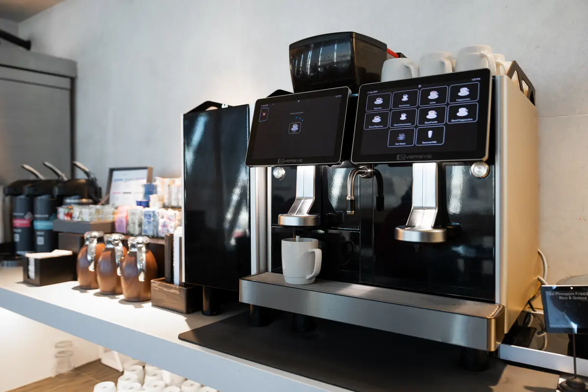 Eversys som kaffestation i en butik