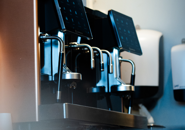 En professionell kaffemaskin