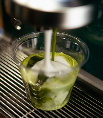 Matcha latte iskaffe