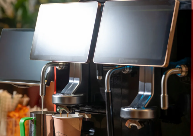 Enigma kaffemaskin i en restaurang